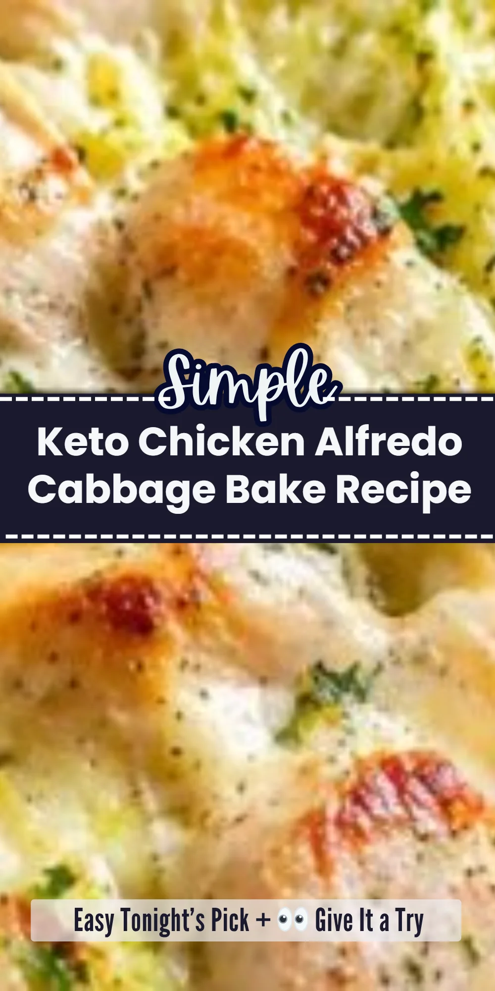 Keto Chicken Alfredo Cabbage Bake Recipe
