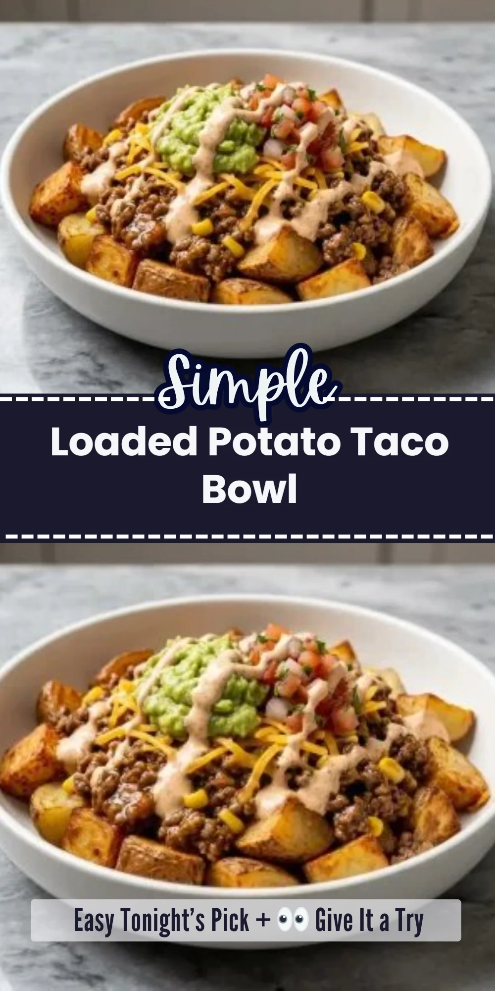 Loaded Potato Taco Bowl