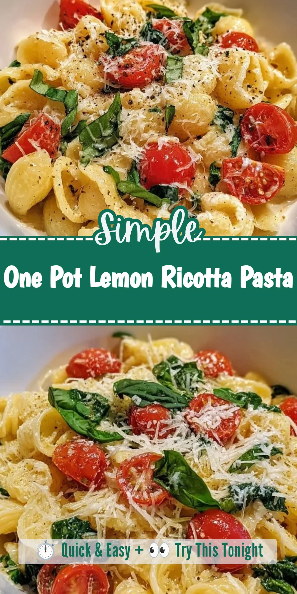 One Pot Lemon Ricotta Pasta