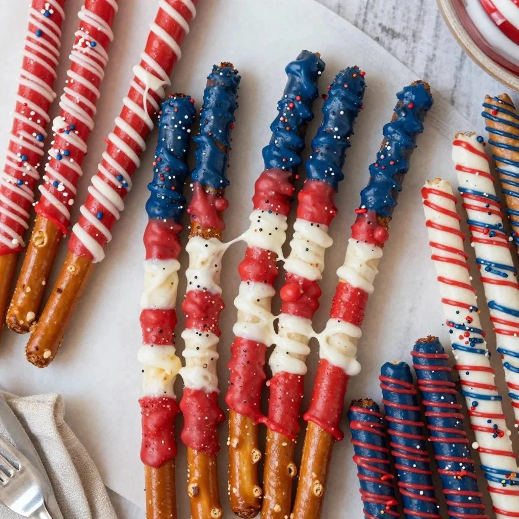 Patriotic Pretzel Rods