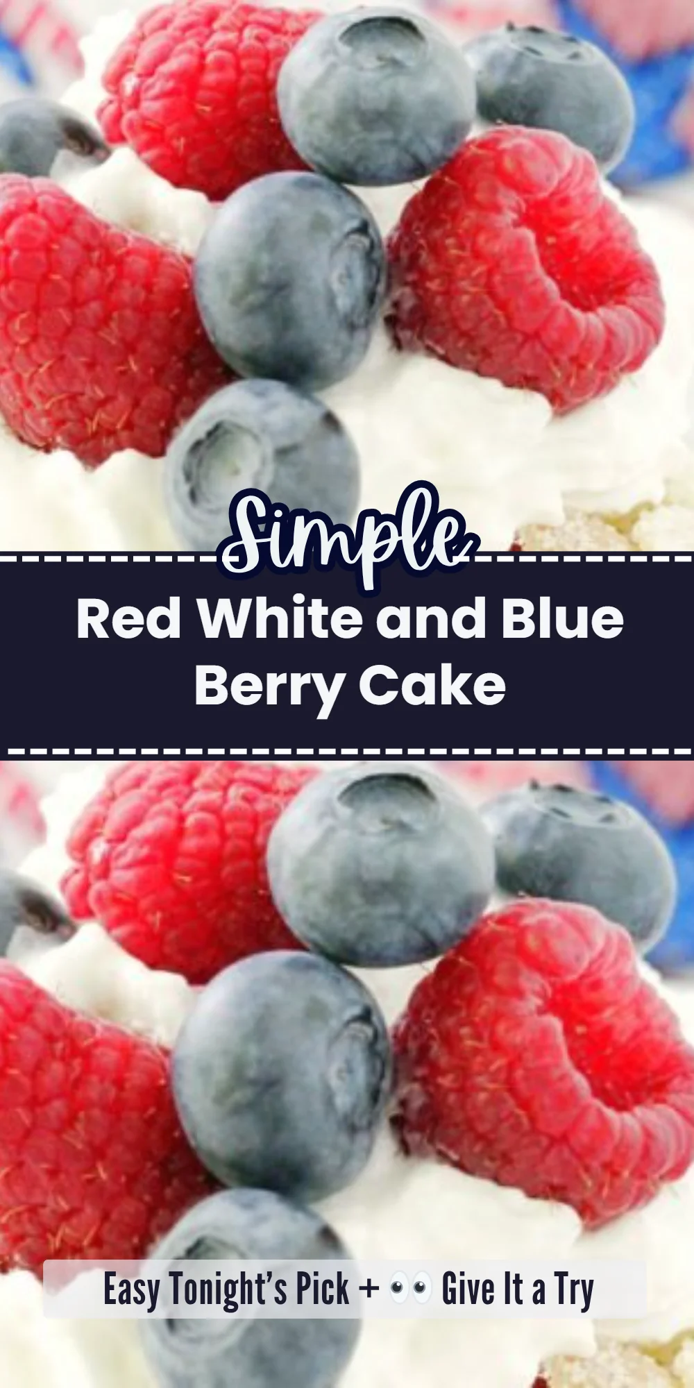 Red White and Blue Berry Cake