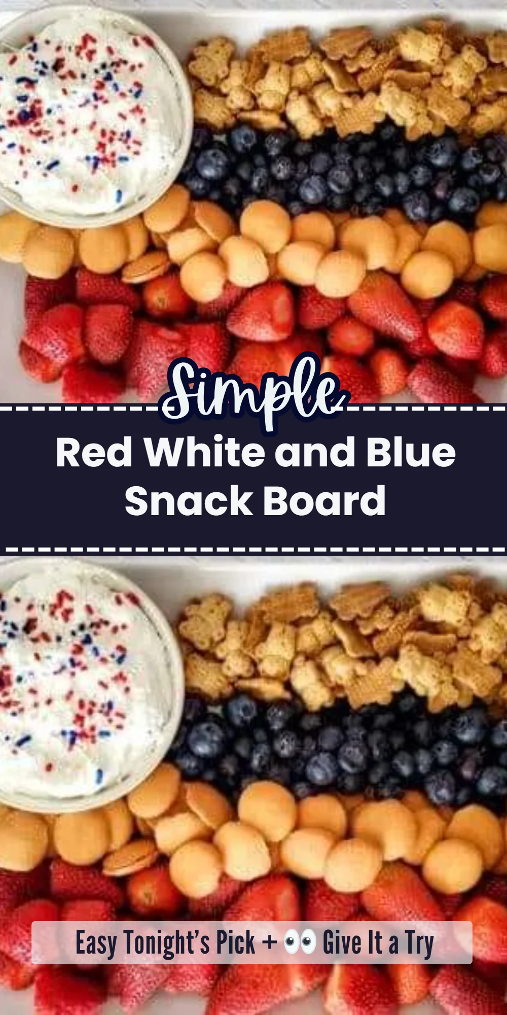 Red White and Blue Snack Board
