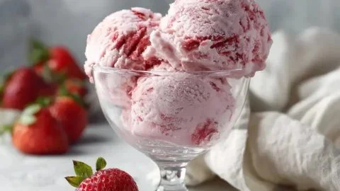 Strawberry Cottage Cheese Ice Cream (Viral TikTok Recipe)