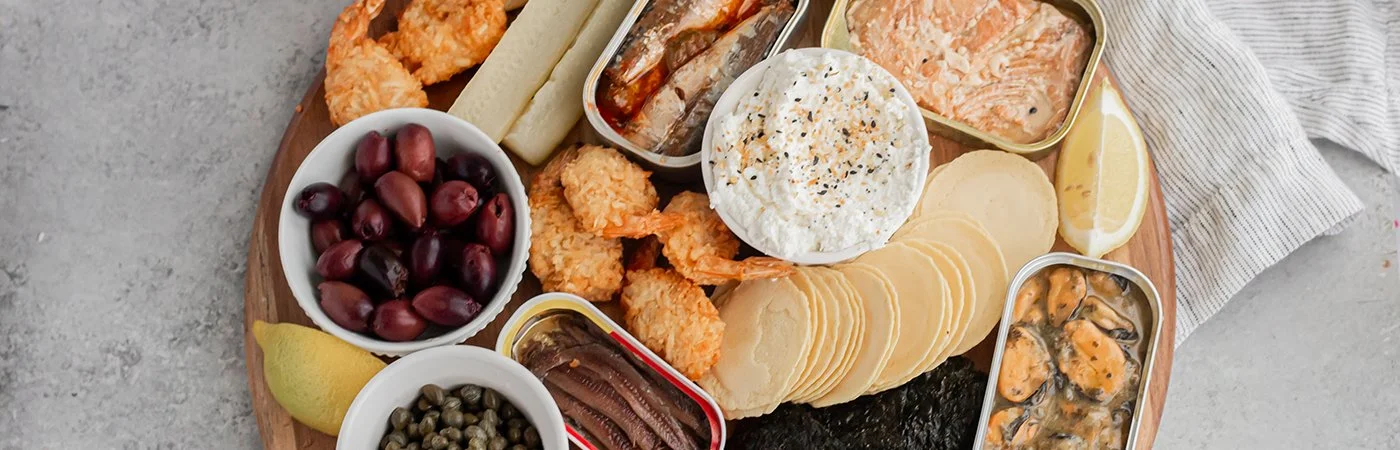 Tinned Fish Charcuterie Board