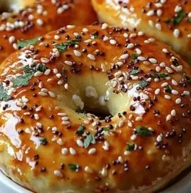 3 ingredient cottage cheese protein bagels fresh out of the oven