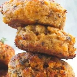 Delicious mini fish cakes made with canned sardines, garnished and served.