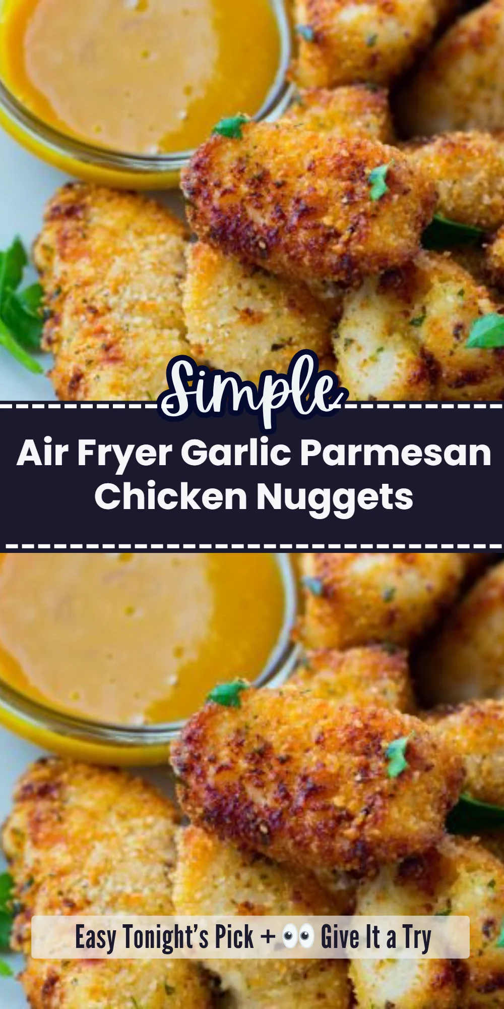 Air Fryer Garlic Parmesan Chicken Nuggets