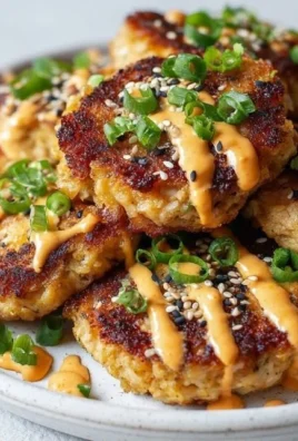Deliciously spiced Asian tuna cakes served with dipping sauce.