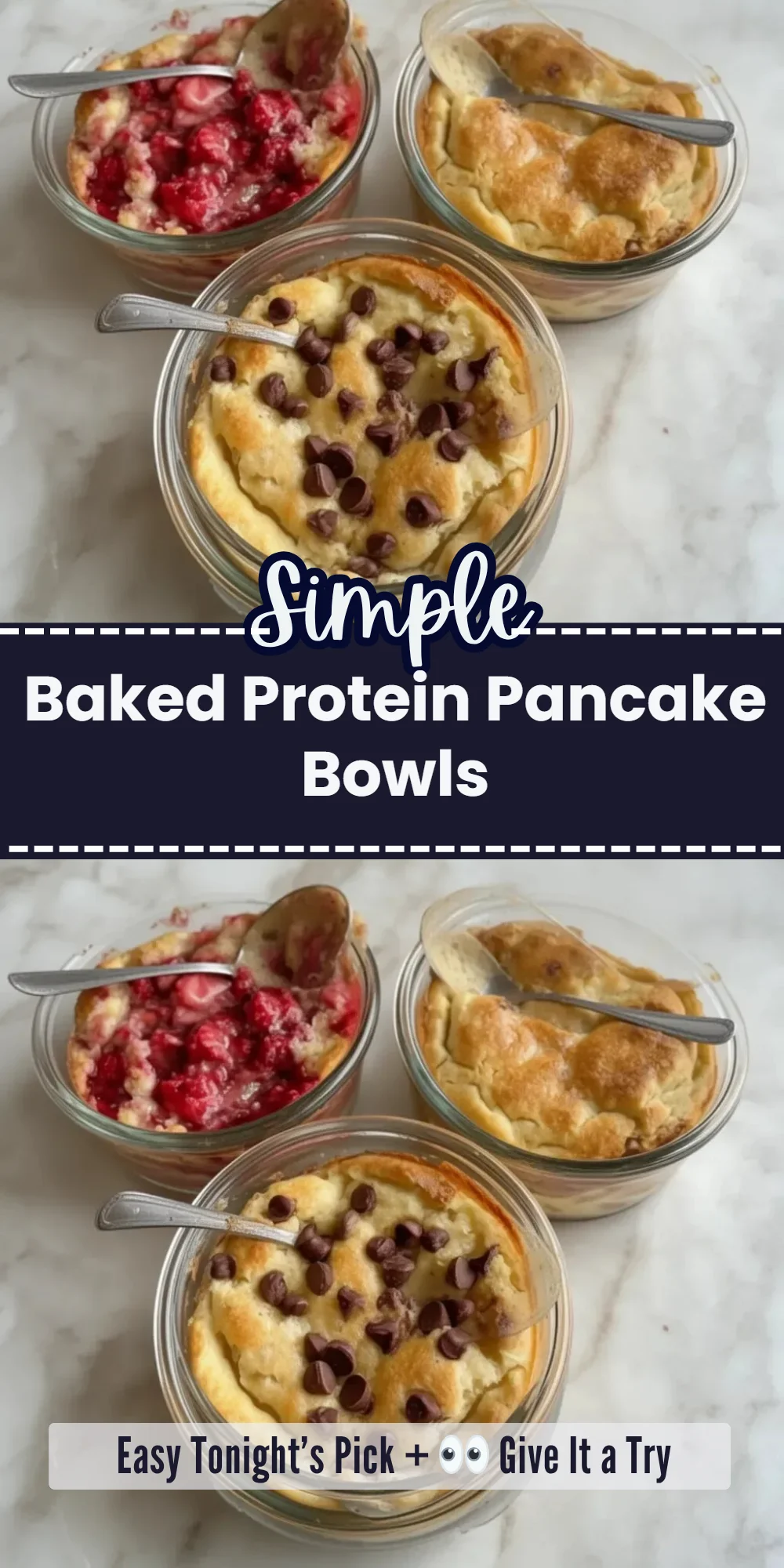 Baked Protein Pancake Bowls