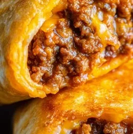 Delicious beef and cheese chimichangas ready to serve