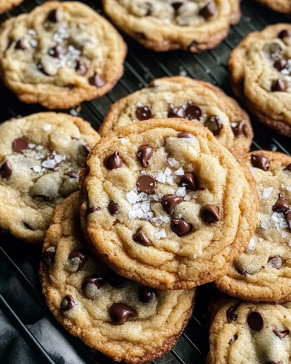 Freshly baked chocolate chip cookies on a rustic table