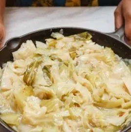 Delicious soul food cabbage recipe served in a bowl