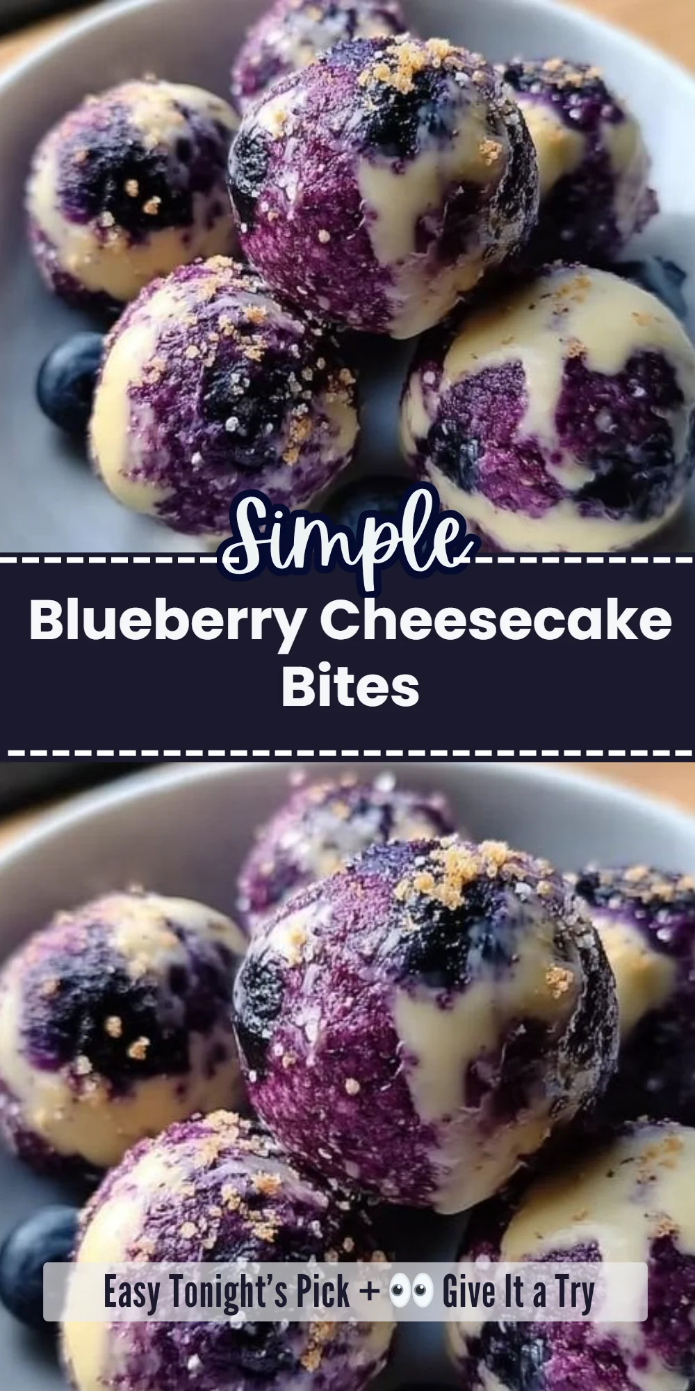 Blueberry Cheesecake Bites
