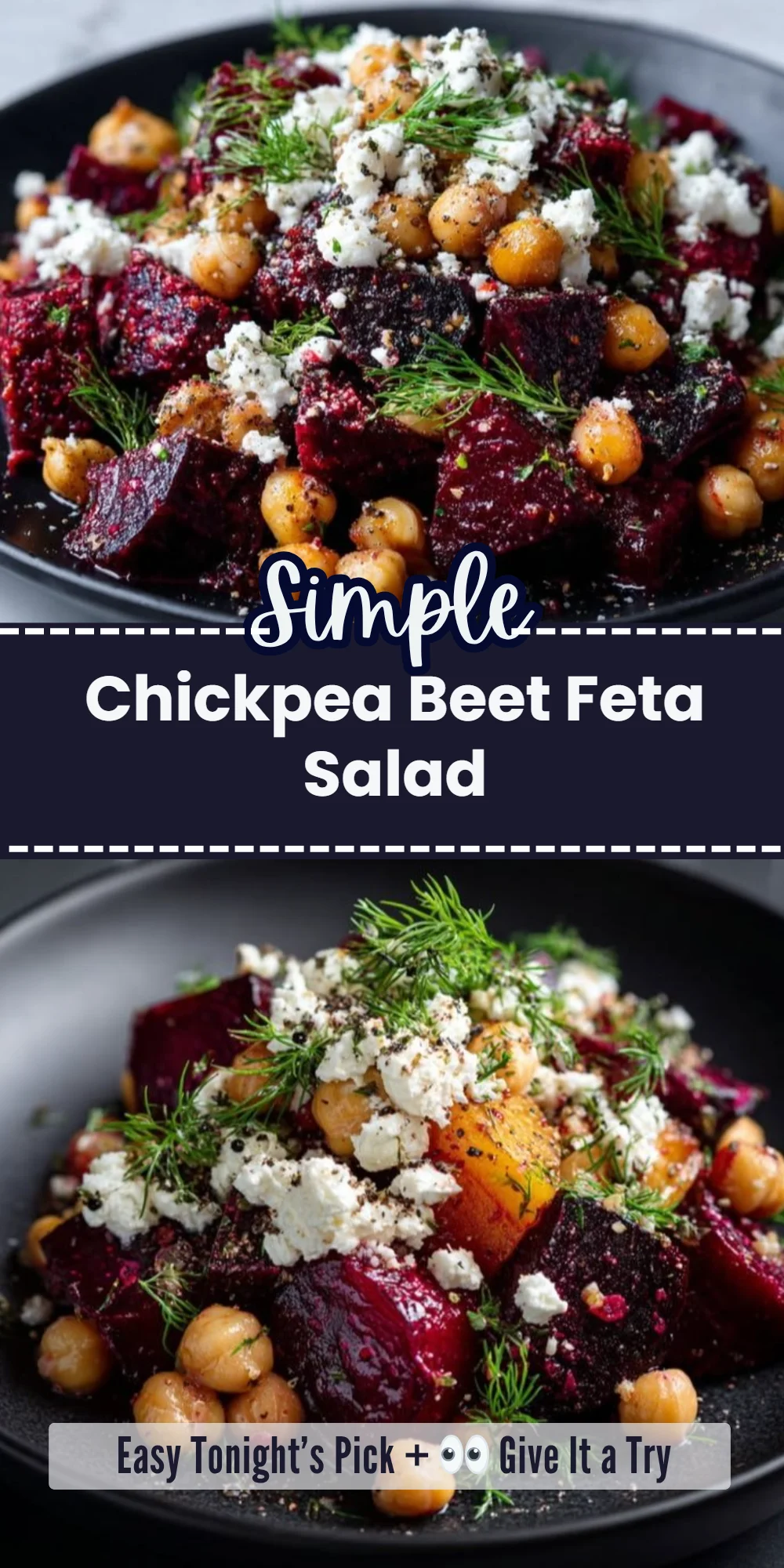 Chickpea Beet Feta Salad