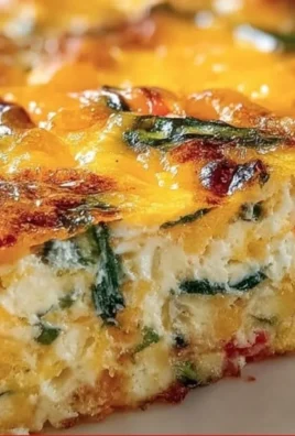 Delicious Cottage Cheese Egg Bake topped with herbs and cheese.