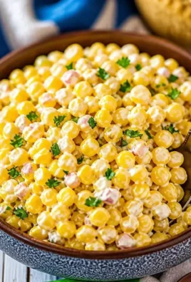 Bowl of Crack Corn Salad featuring fresh corn, vegetables, and seasoning