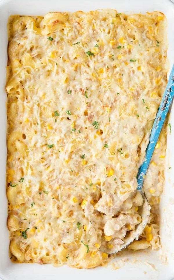 Creamy tuna pasta dish with fresh herbs and a luscious sauce