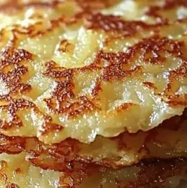 Crispy German potato pancakes served with sour cream and chives
