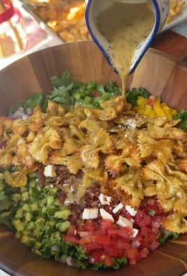 Crispy Italian Pasta Salad with vibrant vegetables and an enticing dressing