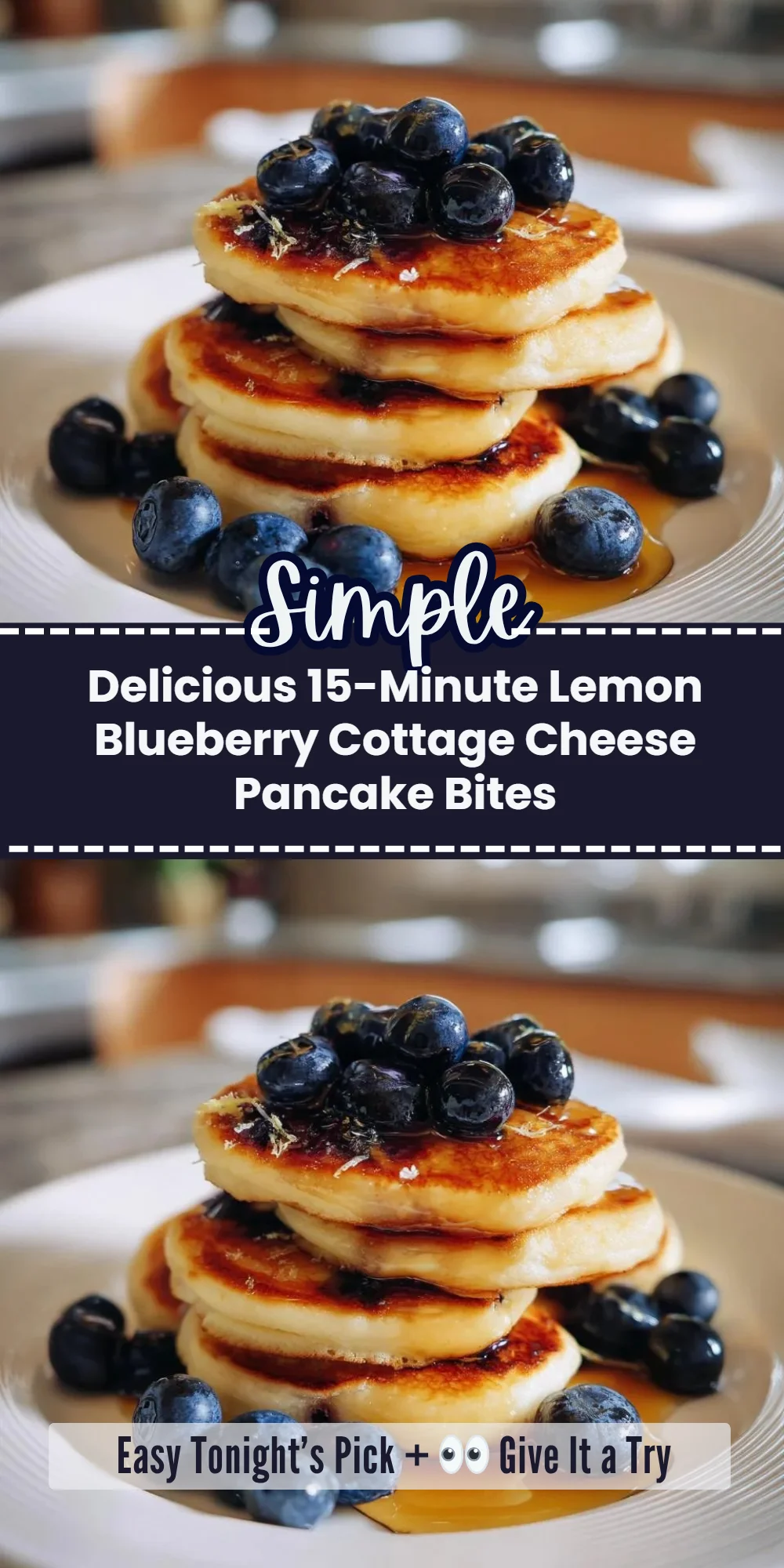 Delicious 15-Minute Lemon Blueberry Cottage Cheese Pancake Bites