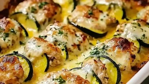 Delicious chicken zucchini bake, a comforting one-dish meal with tender chicken and zucchini.