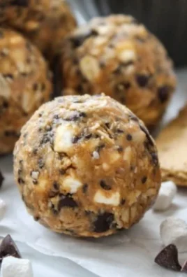 Easy no-bake S'mores energy bites recipe with chocolate and graham crackers