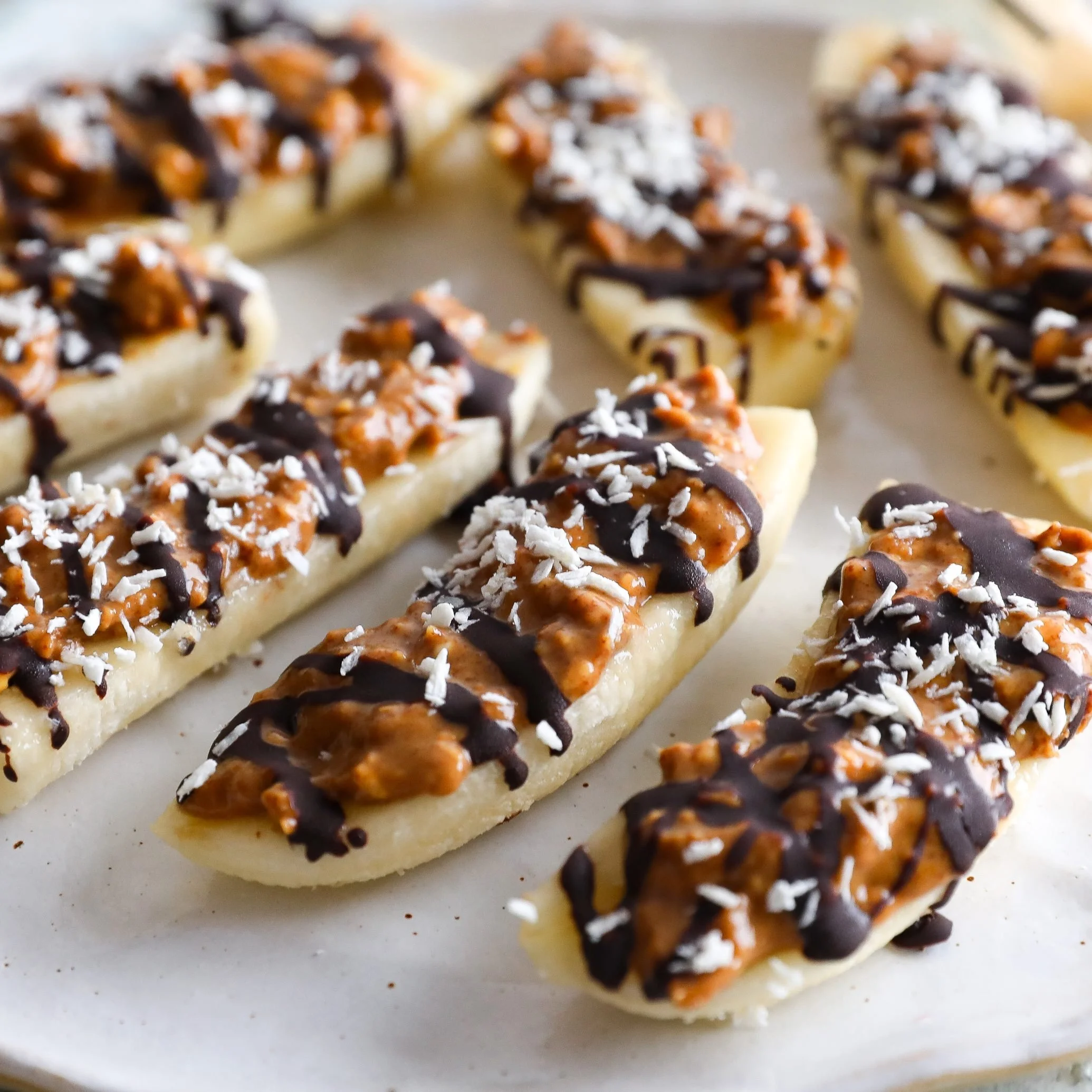 Delicious frozen banana snacks served on a plate