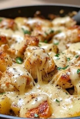 Delicious Garlic Parmesan Chicken served with roasted potatoes
