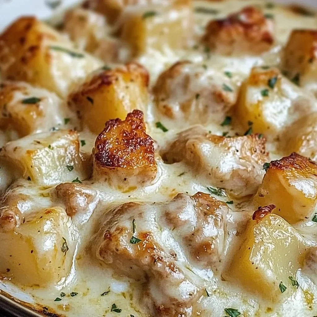 Delicious Garlic Parmesan Chicken and Potatoes cooked in a crockpot