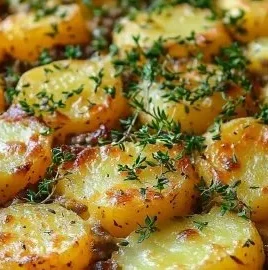 Delicious Hamburger Potato Casserole served in a dish
