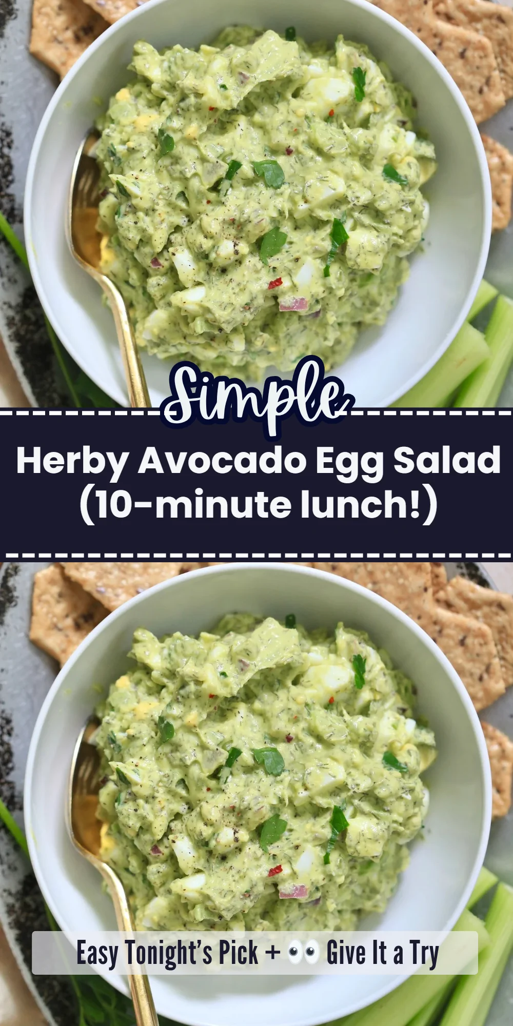 Herby Avocado Egg Salad (10-minute lunch!)