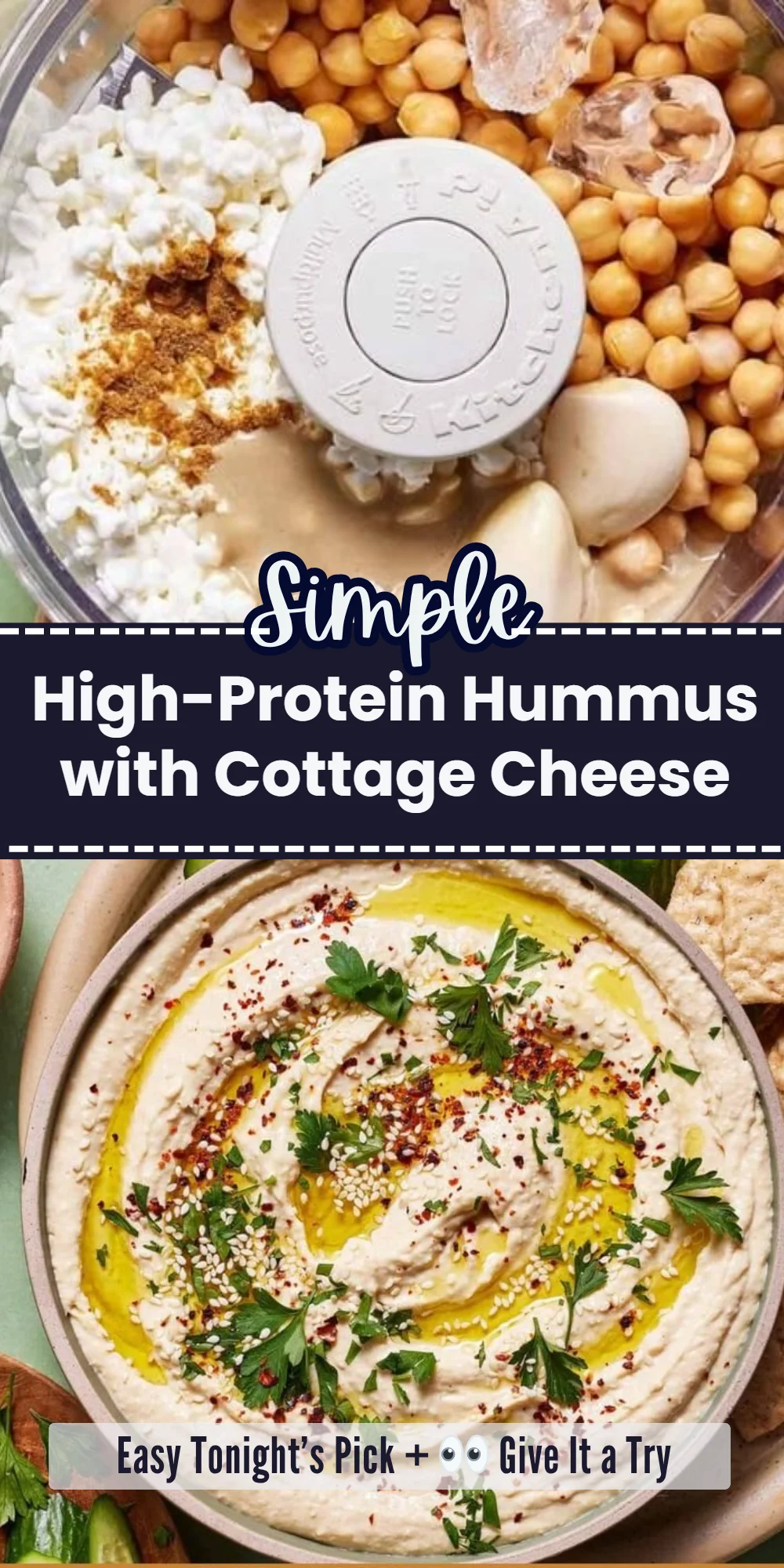 High-Protein Hummus with Cottage Cheese