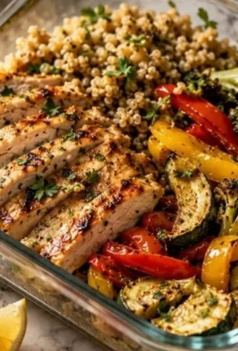 High protein meal prep bowls full of nutritious ingredients for healthy eating.