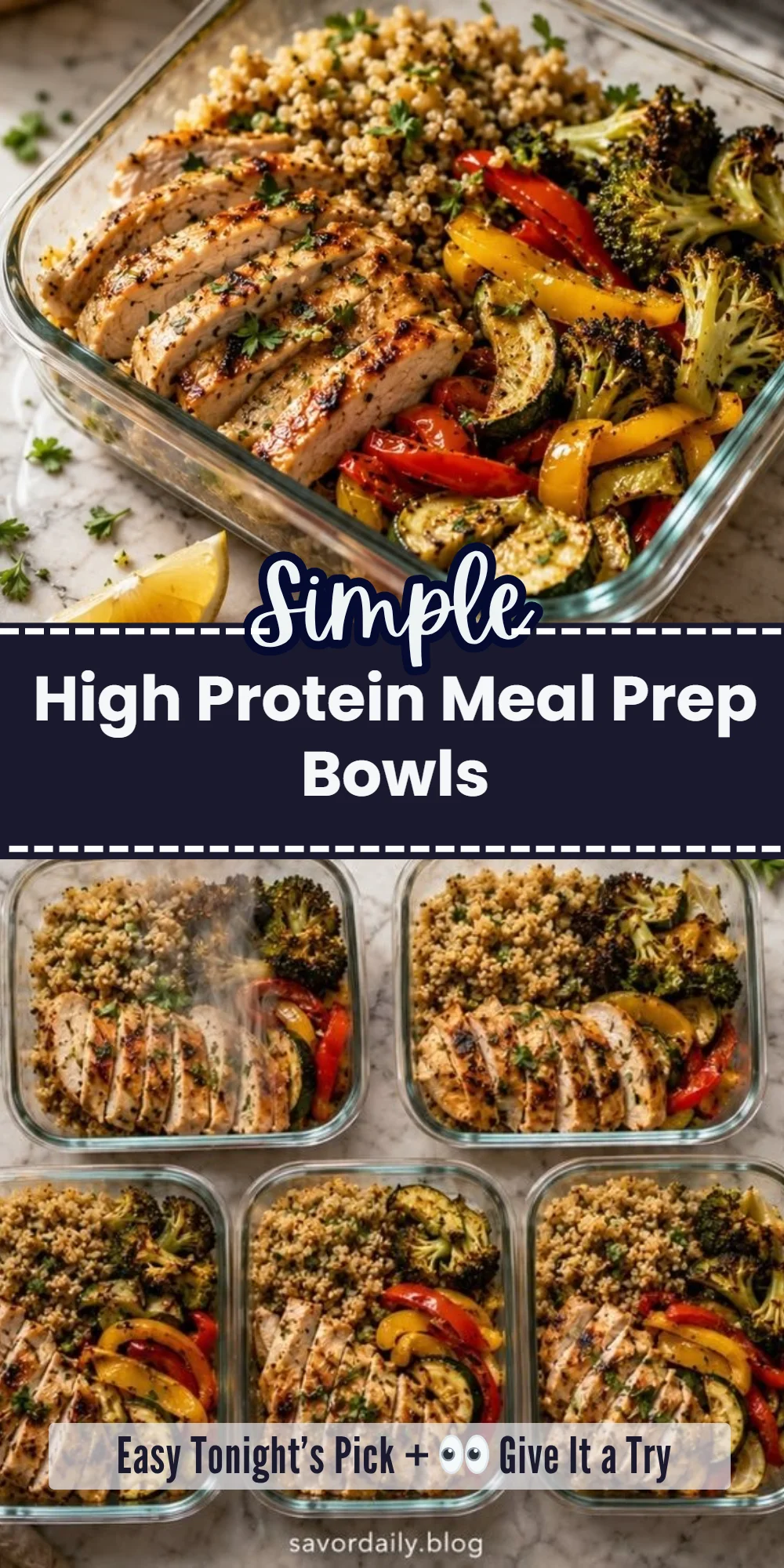 High Protein Meal Prep Bowls