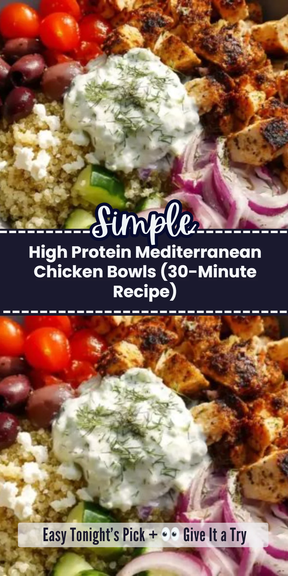 High Protein Mediterranean Chicken Bowls (30-Minute Recipe)