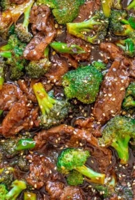 Homemade beef and broccoli stir-fry with tender beef and vibrant broccoli