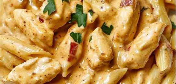 Delicious Instant Pot Cajun Chicken Pasta topped with fresh herbs and spices