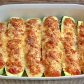 Keto Chicken Parmesan Zucchini Boats - Easy and Healthy Recipe