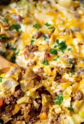 Low carb unstuffed cabbage casserole dish with vibrant ingredients