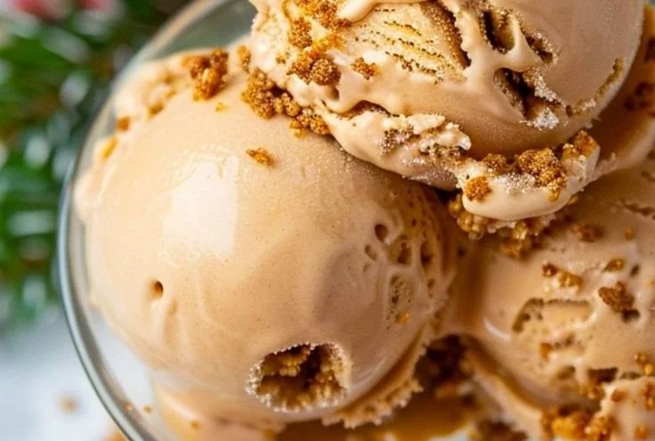 Ninja Creami Vanilla Protein Ice Cream in a bowl with a scoop on top