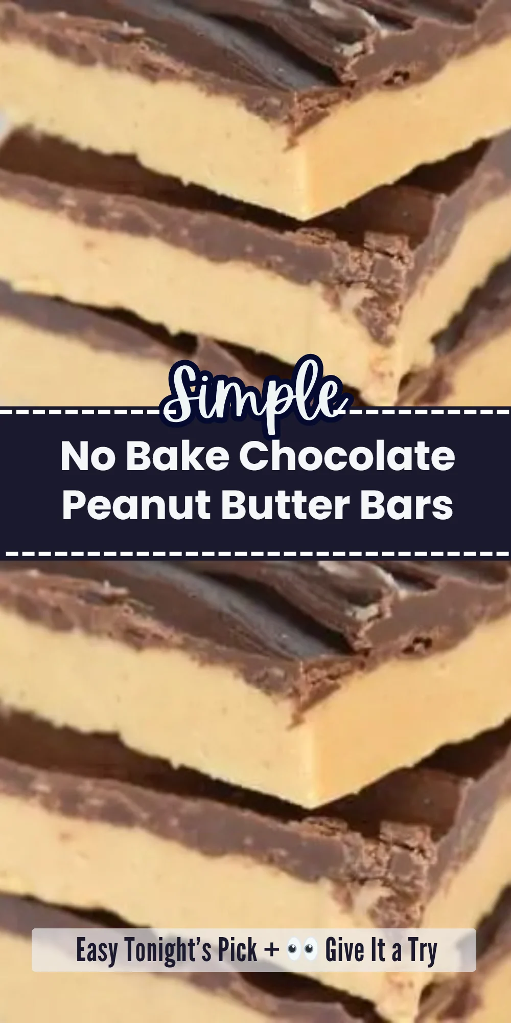 No Bake Chocolate Peanut Butter Bars