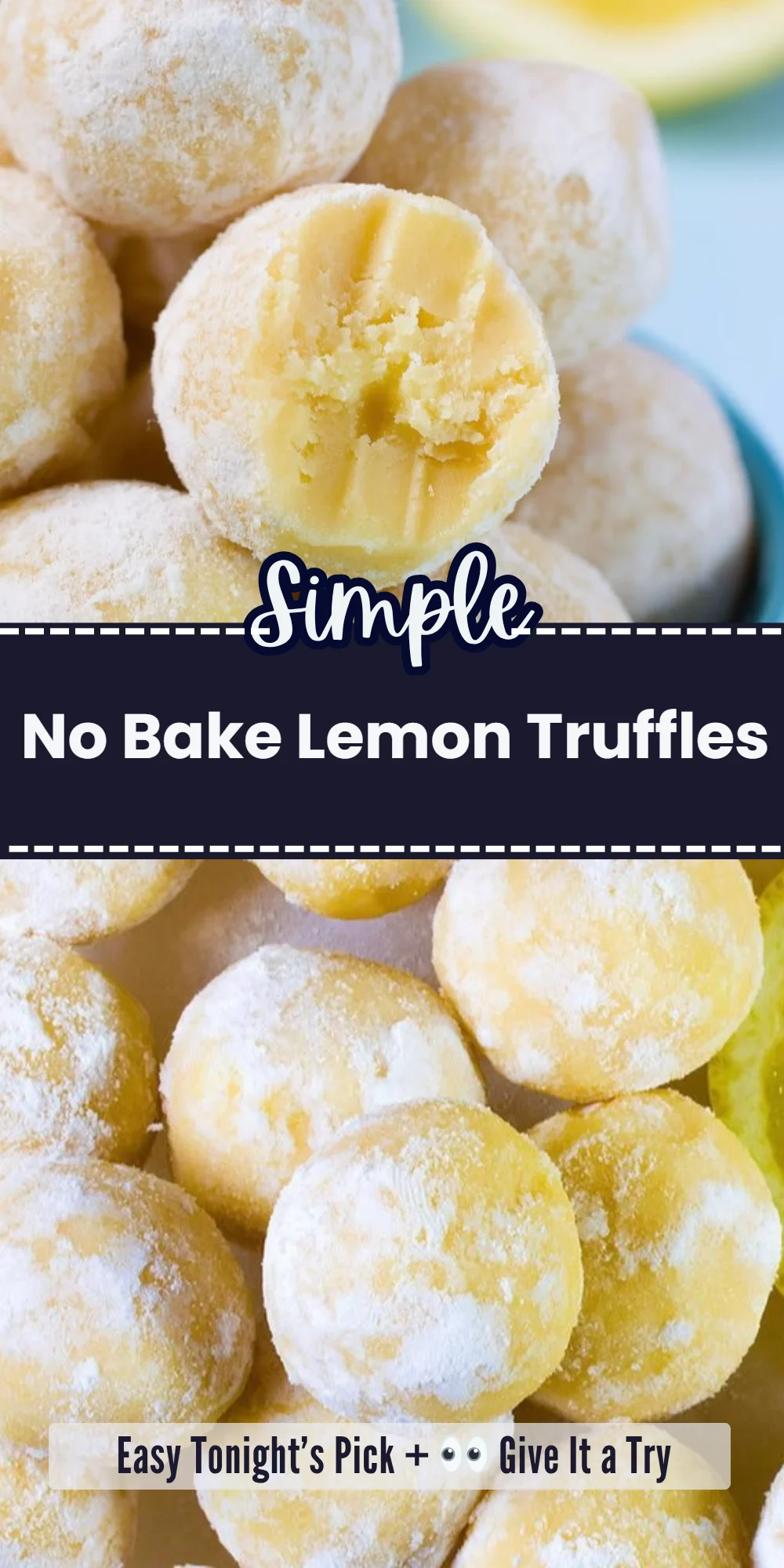 No Bake Lemon Truffles