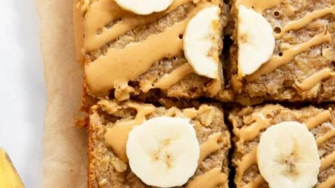Peanut Butter Banana Baked Oatmeal