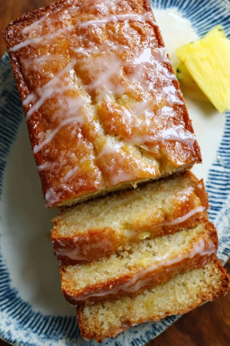 Homemade pineapple bread fresh out of the oven with golden crust.