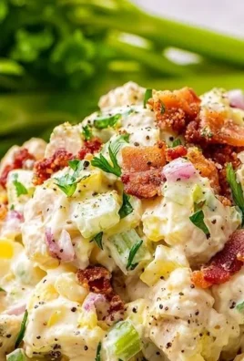 Protein-packed chicken and egg salad in a bowl with fresh greens and herbs