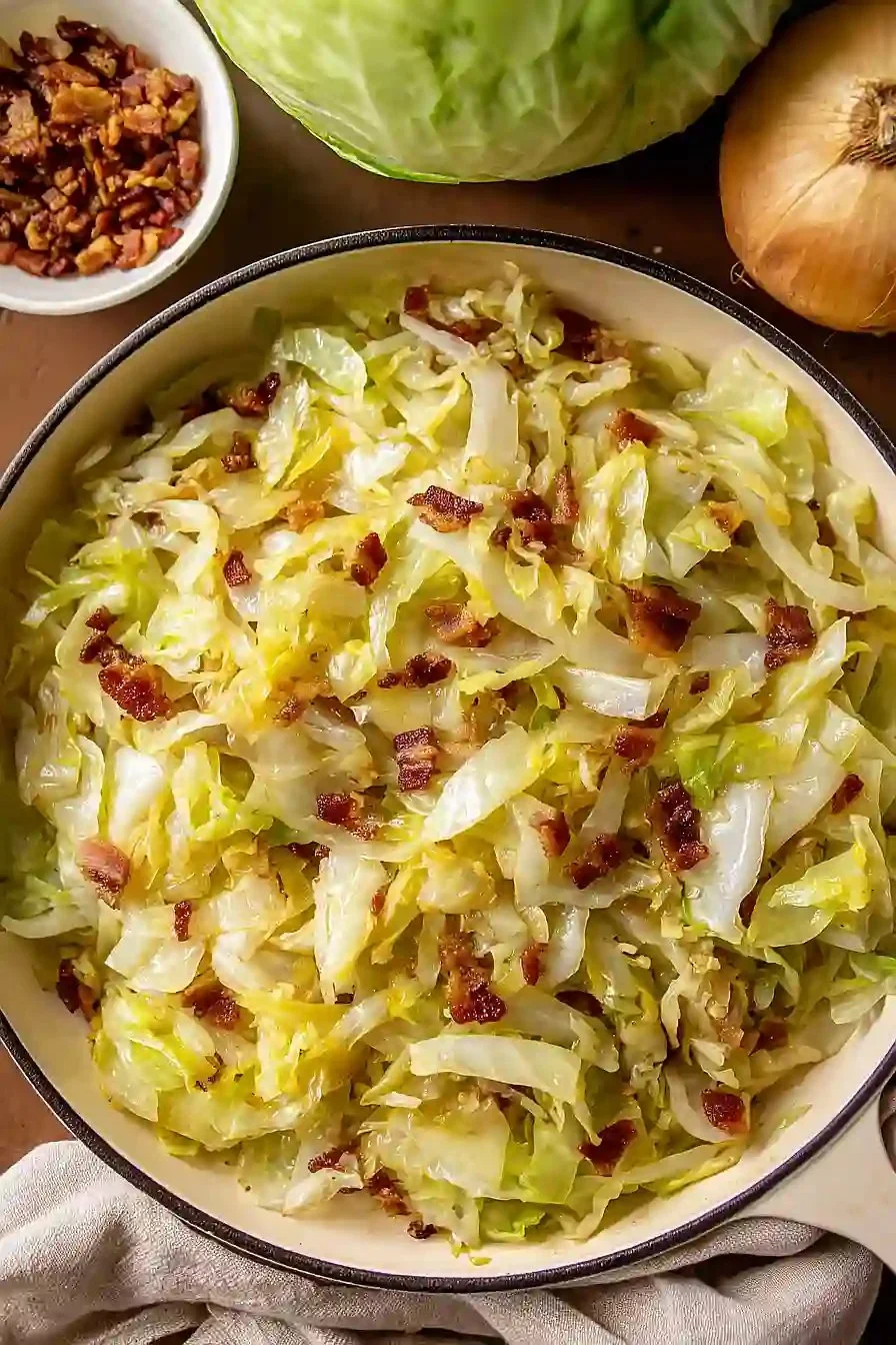 Delicious quick fried cabbage dish from Moana's Kitchen