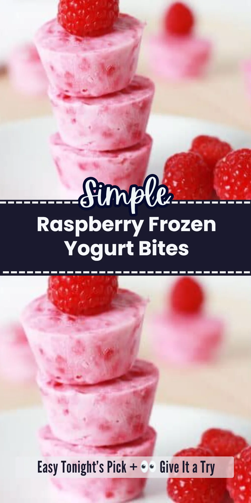 Raspberry Frozen Yogurt Bites