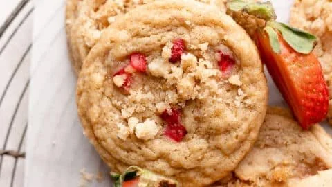 Delicious Strawberry Shortcake Cookies ready to be enjoyed