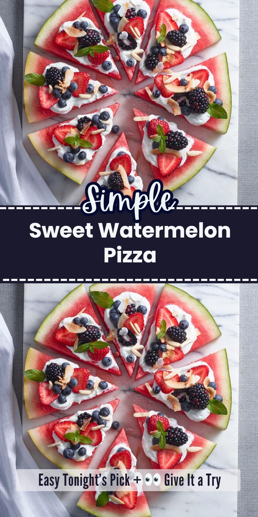 Sweet Watermelon Pizza