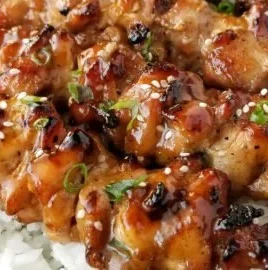 Delicious teriyaki chicken skewers grilled to perfection